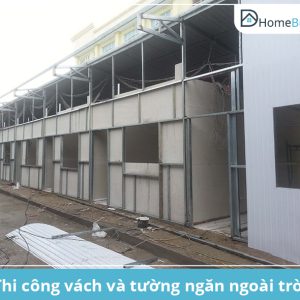 thi công vách và tường ngăn ngoài trời